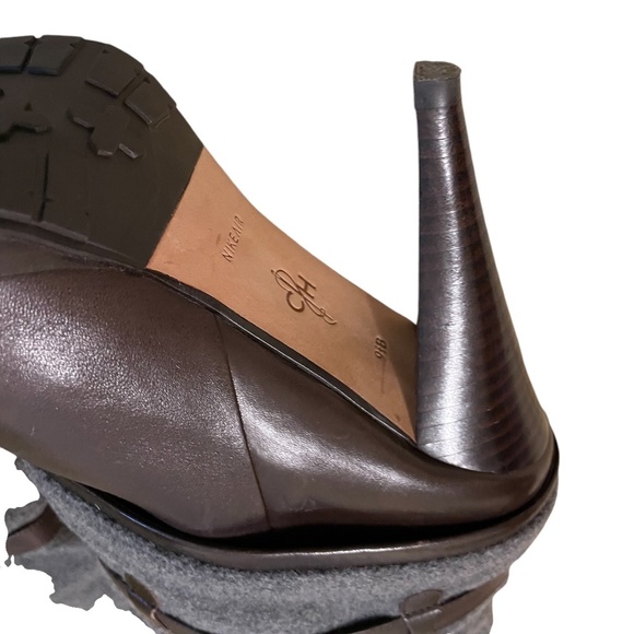 Cole Haan Kennedy Nike Air Leather Wool Mini Platform Knee-High - Picture 10 of 11